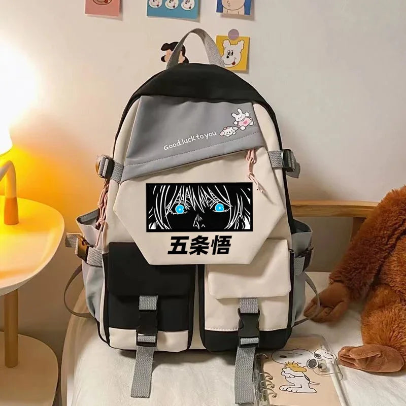 Sacs d'école Anime Jujutsu Kaisen Gojo Satoru Itadori Sukuna JJK Gojo Sensei Bookbag filles femmes sac à dos scolaire Rugzak