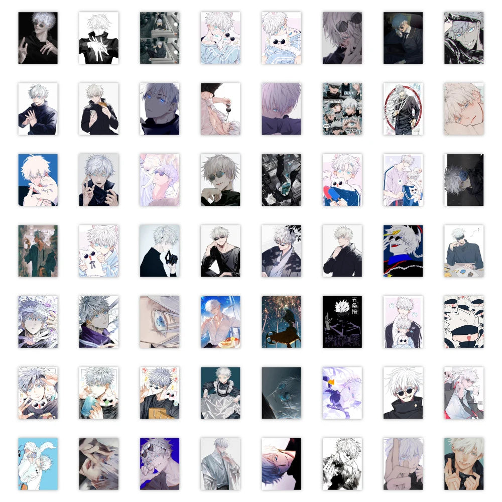 Lot de 10, 30 ou 60 autocollants Anime Jujutsu Kaisen Satoru Gojo, pour skateboard, ordinateur portable, téléphone, voiture, moto, jouets pour enfants