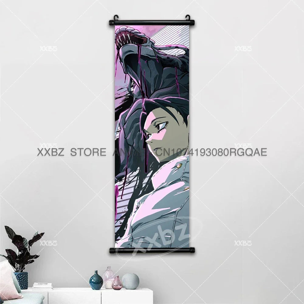 Jujutsu Kaisen Anime Poster Itadori Yuji Wall Art Fushiguro Megumi Room Decor Gojo Satoru Hanging Painting Nobara Scroll Picture