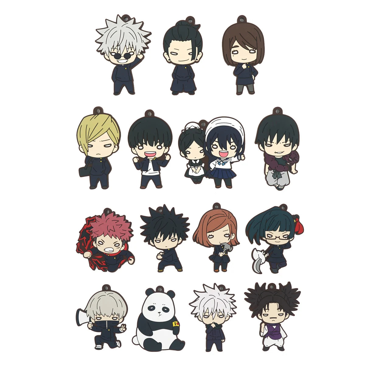 Jujutsu Kaisen Gojo Satoru Geto Suguru Yuji Nanami Kento Fushiguro Toji Choso porte-clés en caoutchouc ornement jouets Collection cadeau