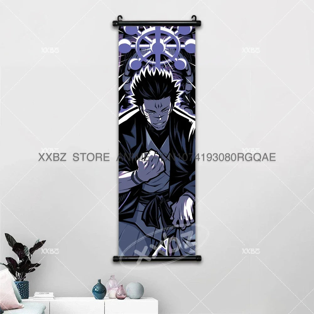 Jujutsu Kaisen Anime Poster Itadori Yuji Wall Art Fushiguro Megumi Room Decor Gojo Satoru Hanging Painting Nobara Scroll Picture
