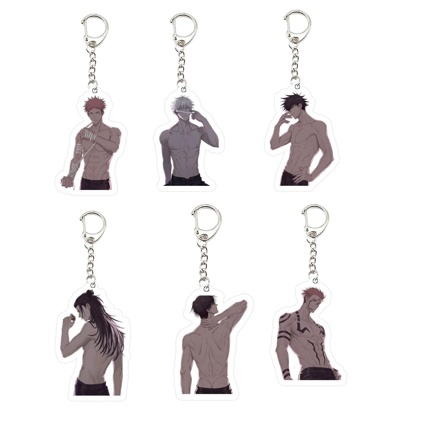 Porte-clés pendentif acrylique Geto Gojo, Anime Jujutsu Kaisen, porte-clés JJK, pour accessoires, sacs, bijoux, cadeaux