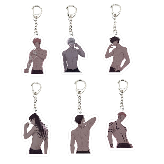 Porte-clés pendentif acrylique Geto Gojo, Anime Jujutsu Kaisen, porte-clés JJK, pour accessoires, sacs, bijoux, cadeaux