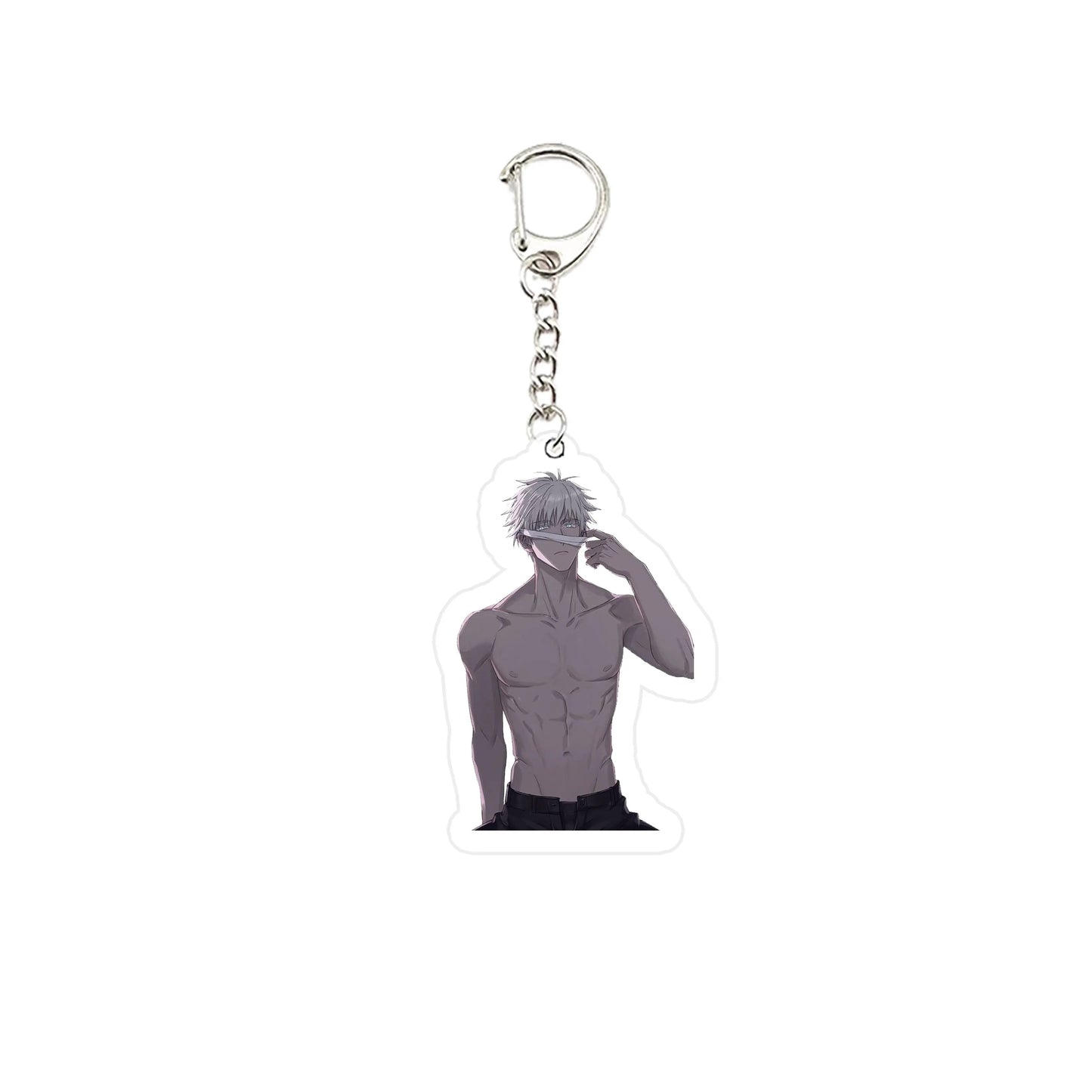 Porte-clés pendentif acrylique Geto Gojo, Anime Jujutsu Kaisen, porte-clés JJK, pour accessoires, sacs, bijoux, cadeaux