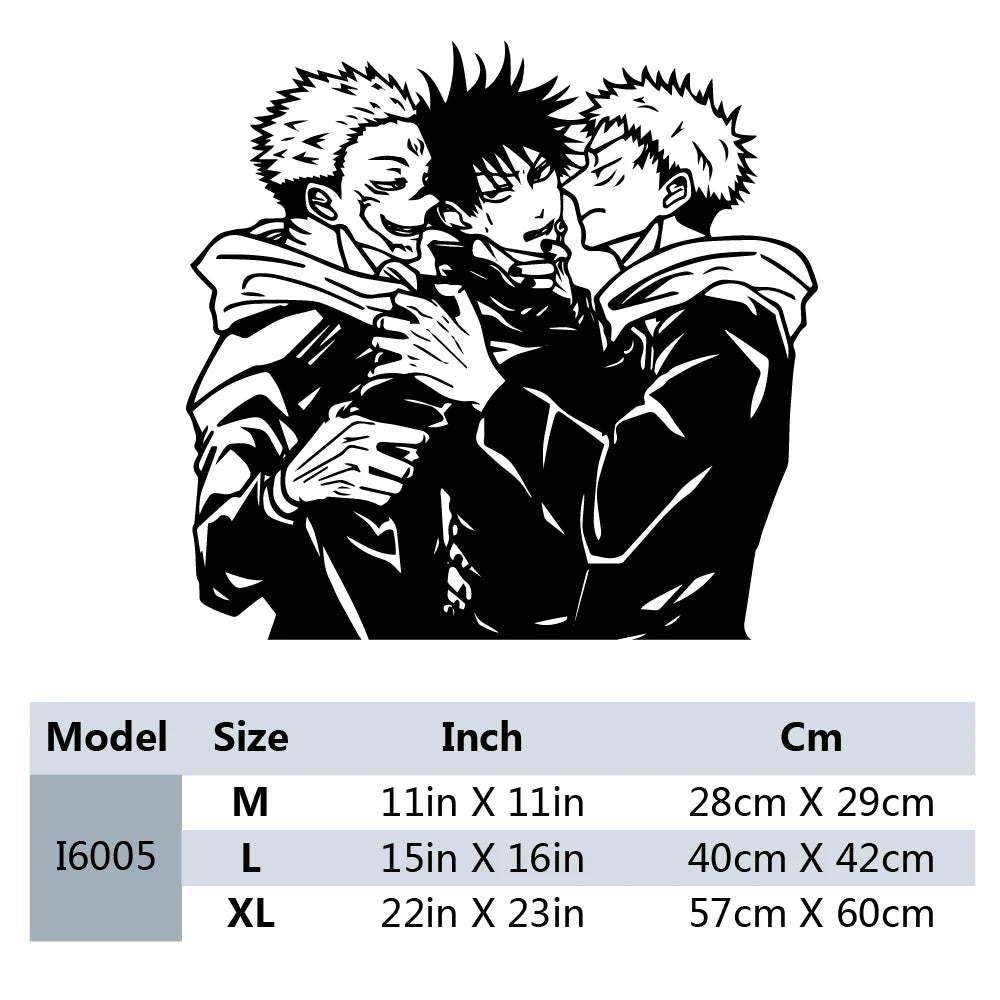 New Design Anime Jujutsu Kaisen Wall Stickers Removable Vinyl Mural Poster For Kids Room Living Room Home Decor Vinyl Decals