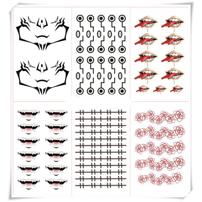 Brdwn Jujutsu Kaisen Unisex Yuji Itadori Toge Inumaki Cosplay Tattoo Stickers - Jujutsu Kaisen Merch - Free Shipping Buy Now