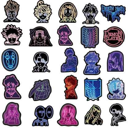 10/30/50PCS Neon Light Anime Stickers Mix Jujutsu Kaisen Hunter×Hunter Stickers DIY Car Phone Laptop Bike Toy Sticker for Kids
