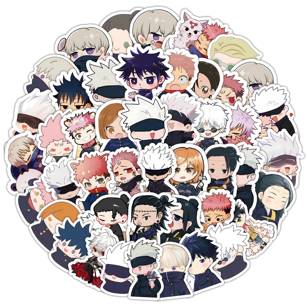 10/30/50pcs Kawaii Jujutsus Kaisens Stickers Anime Satoru Gojo Itadori Yuji Decals Cool DIY Cartoon Sticker for Kids Toys Gifts