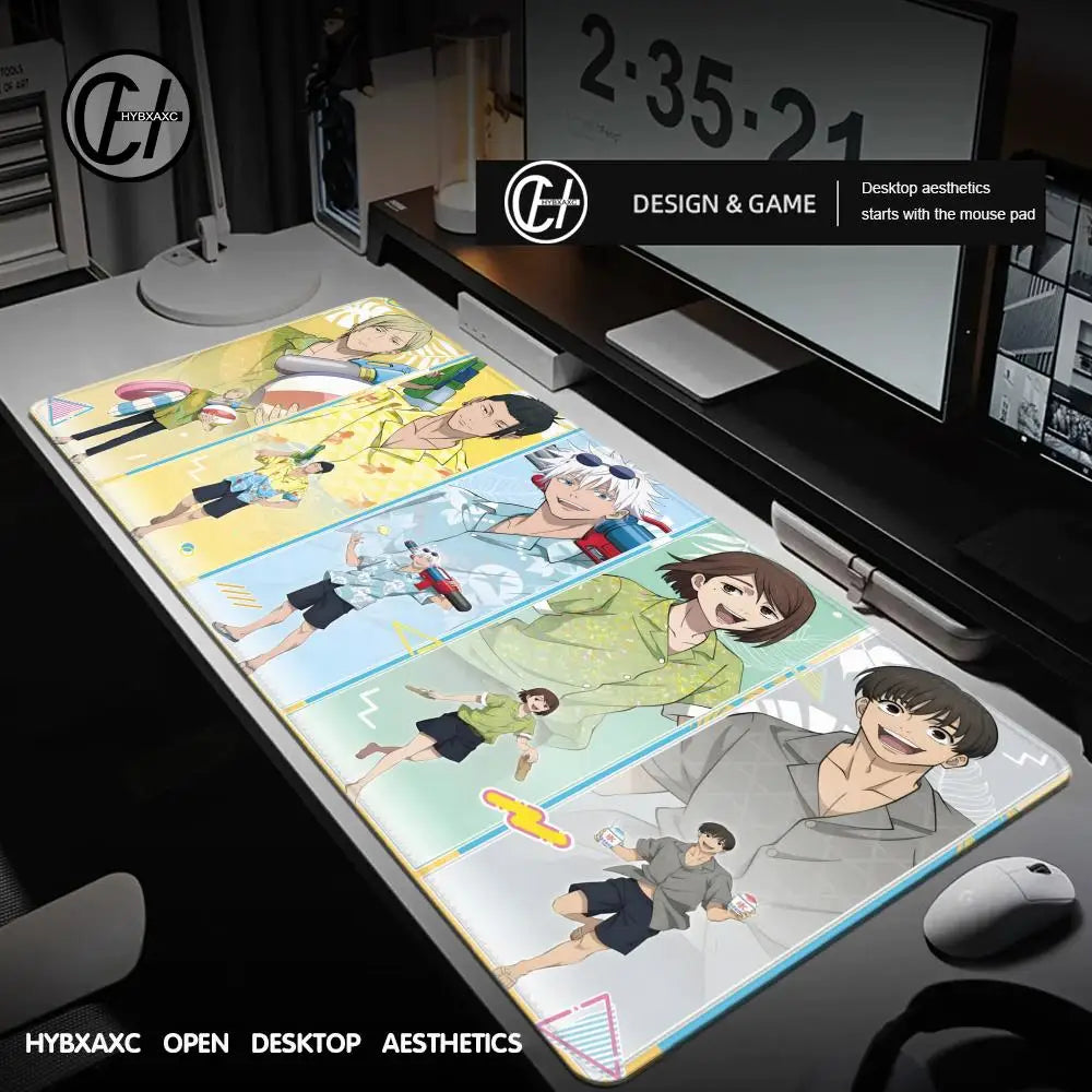 Jujutsu Kaisen Satoru Gojo Mousepad HD Printing Computer Gamers Locking Edge Non-slip Mouse Pad XXL 90x40cm Keyboard PC Deskmat