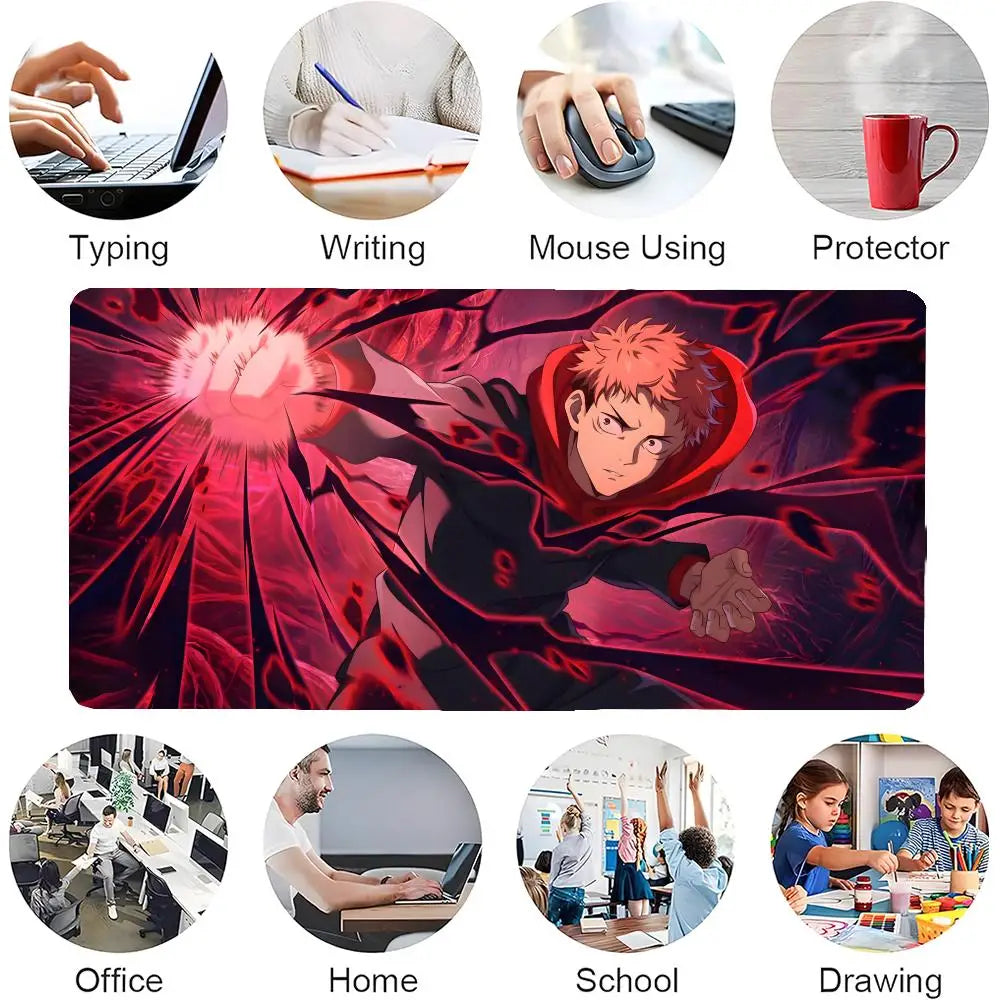 Jujutsu Kaisen Itadori Yuji Mouse Pad Mousepad Large Gaming LockEdge Thickened Computer Keyboard Table Desk Mat