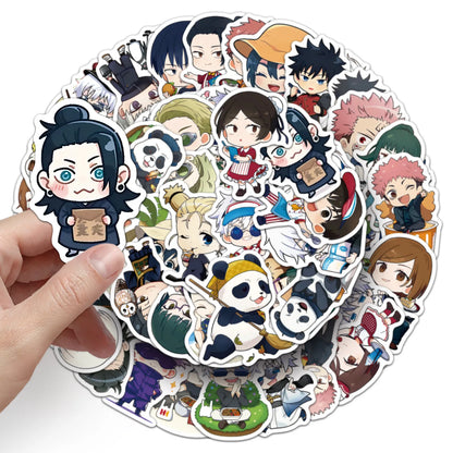 50PCS Jujutsu Kaisen Stickers Q Version Graffiti Stickers DIY Diary Phone Case Handmade Scrapbook Aesthetic Stickers