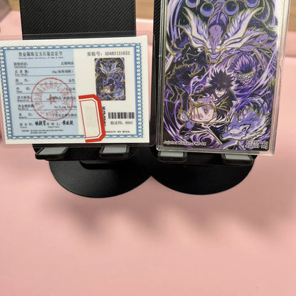 Anime Demon Slayer Jujutsu Kaisen Farang Metal Card Certificates Collectible Cards Christmas Birthday Gifts Children's Toys
