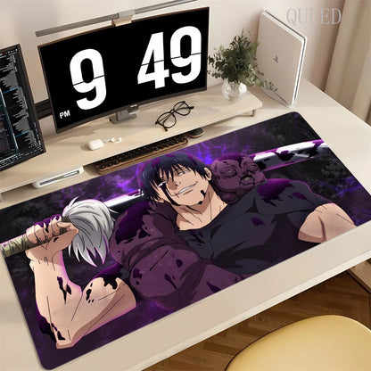 90x40CM Black Anime Jujutsu Kaisen Large Mouse Pad Ryomen Sukuna Xxl MousePads Pc Computer Gaming Accessories Non-slip Desk Mat