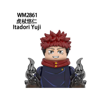 WM6200 WM6201 WM6202 Itadori Yuji Jujutsu Kaisen Set Building Blocks Mini Action Figure Toys