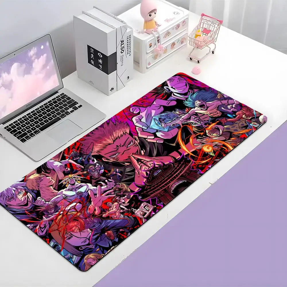 Japanese J-Jujutsu Kaisen k-Kugisaki G-Gojo Satoru Mouse Pad Large Gaming Mousepad with Thick Stitched Edge Non-Slip Desk Mat