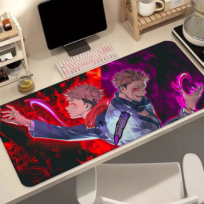 J-Jujutsu K-Kaisen Ryomen Sukuna Anime XXL Gaming Mouse Pad Desk Mat Non Slip Rubber Base Smooth Surface Laptop PC Accessories