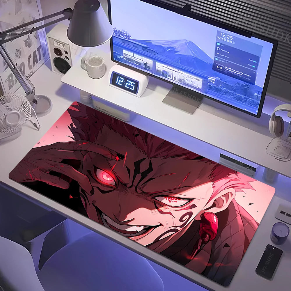 Large Gaming Mousepad Jujutsu Kaisen Mouse Pad Anime Gojo Satoru Desk Mat Gamer Company Keyboard Mouse Mats Computer Carpet