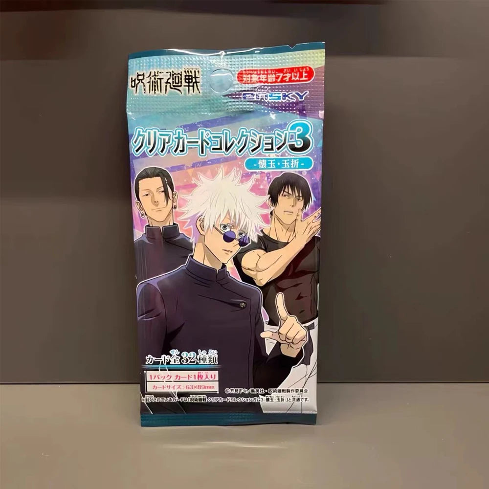 Cartes de dessin animé Jujutsu Kaisen Gojo Satoru Itadori Yuji Fushiguro Megumi, carte Flash, marque-page pour cadeaux de Collection 