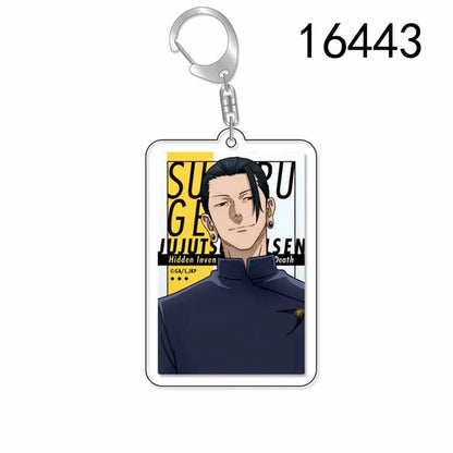 Porte-clés en acrylique Anime - Pendentif personnage de dessin animé Jujutsu Kaisen, adapté aux sacs et aux clés, cadeaux de cosplay, cadeau parfait pour les fans