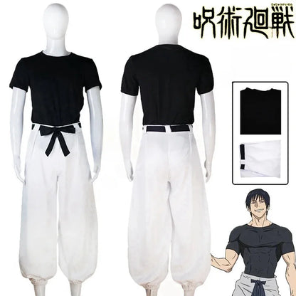 Anime Jujutsu Kaisen Season 2 Toji Fushiguro Cosplay Costume Wig Uniform Sorcerer Killer Halloween Costume for Women Men - Jujutsu Kaisen Merch - Free Shipping Buy Now