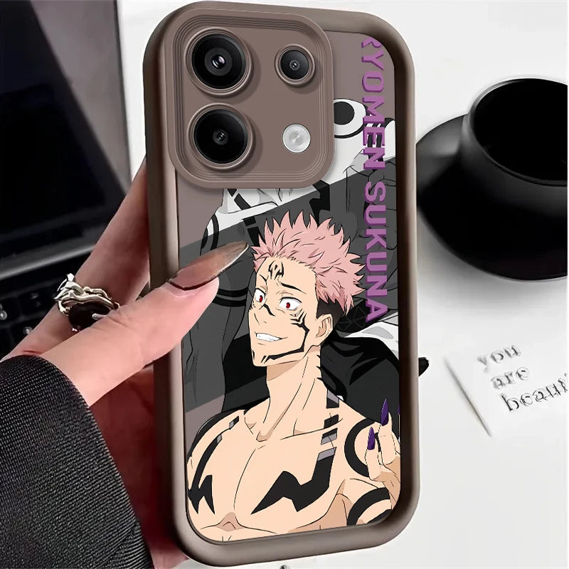 Coque de téléphone Jujutsu Kaisen Anime pour Xiaomi Redmi Note 13 12 Pro Plus 4G 5G 13C 12C Turbo 11 11S 10 10S 9 10A 10C 9C A2 A1