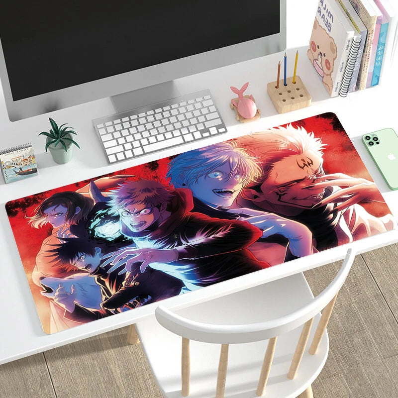 Mouse Pad Gamer Home HD Large Desk Mats Mouse Mat MousePads Jujutsu Kaisen Laptop Anti-slip Gamer Natural Rubber Carpet Mice Pad