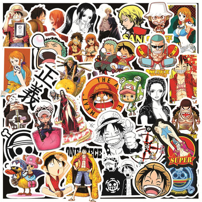 Lot de 50/100 autocollants dessin animé Attack On Titan Jujutsu Kaisen, autocollants imperméables pour skateboard, ordinateur portable, voiture, moto