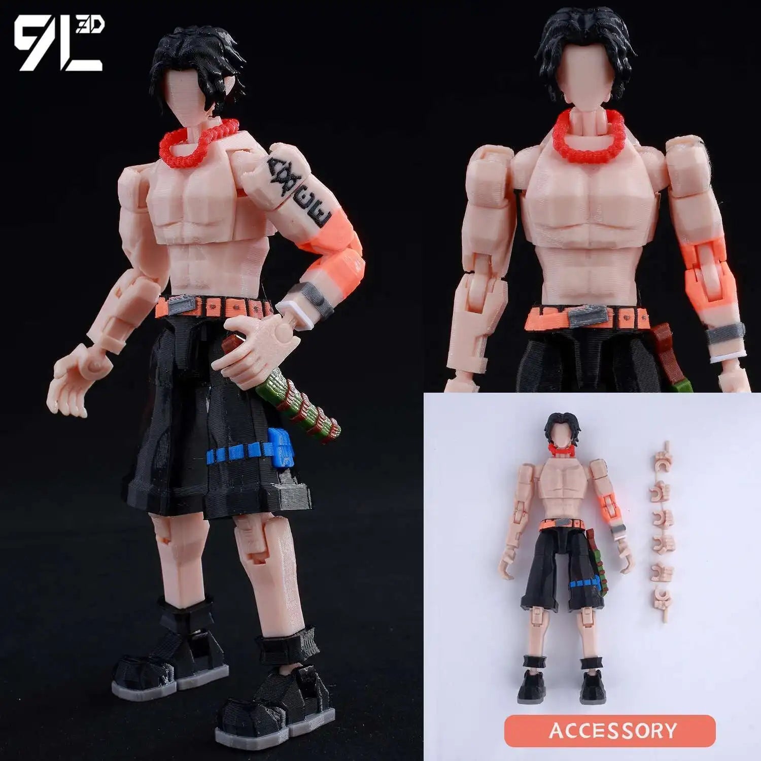 9L3D Printed Anime Naruto Jujutsu Kaisen One Piece Characters Lucky13 Dummy Action Figures Multi-Jointed T13 Mannequin Toys - Jujutsu Kaisen Merch - Free Shipping Buy Now