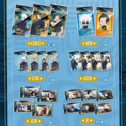 Jujutsu Battle Gojo Shoko Suguru Nobara Classic Anime Collection Card Popular Characters Transparent Card Series Family Toys