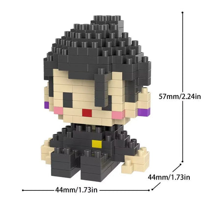 JX – Mini figurine Jujutsu, Micro bloc de construction, Kaisen Anmie, périphériques Gojo Satoru, bricolage, Statue d'épissure, poupée Fushiguro Megumi