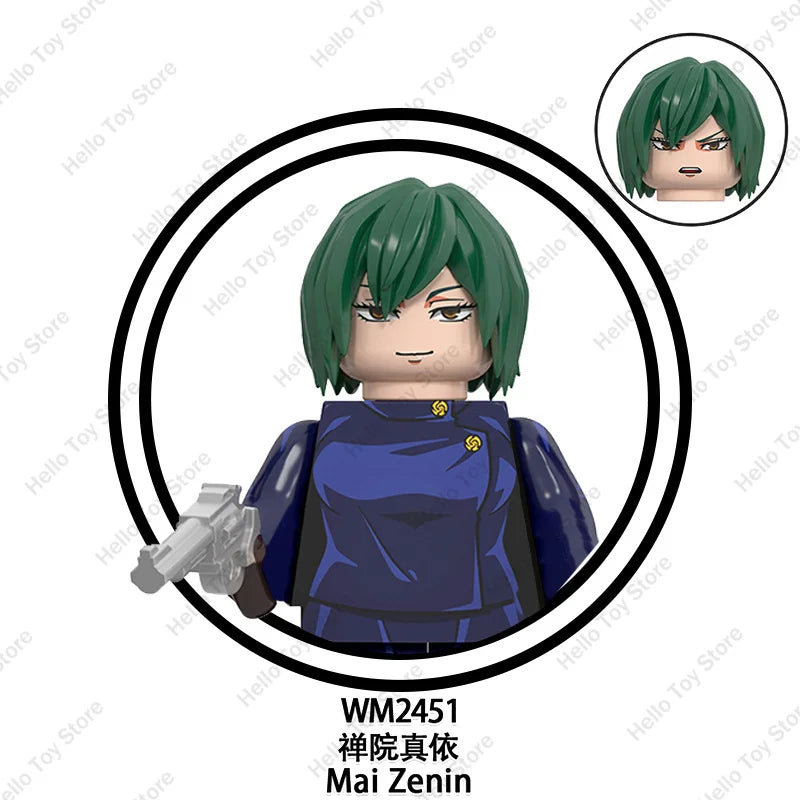 Jujutsu Kaisen Hot Anime Mini Acion Figures Satoru Gojo Model Classic Cartoon Building Blocks Itadori Yuji Dolls Bricks Toy Gift