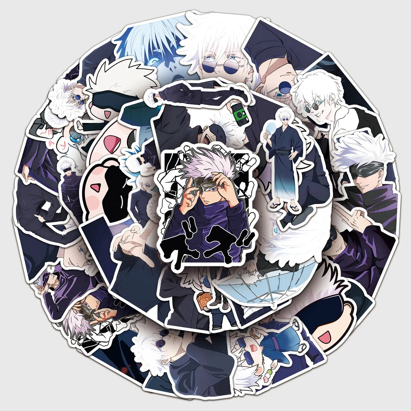10/30/50/80 Cartoon Jujutsu Kaisen Anime Character Gojo Satoru Sticker Waterproof Decals Motorcycle Luggage Helmet Cool Stickers