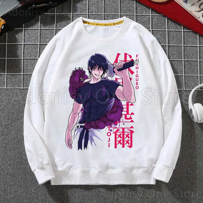 Toji Fushiguro Men Hoodie Men Pullover Sweatshirts Autumn Hip Hop Streetwear Hoodies Mens White Color Hoodie Male - Jujutsu Kaisen Merch - Free Shipping Buy Now