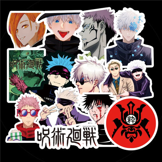 50PCS Jujutsu Kaisen Stickers Decals for Phone Laptop Notebook Suitcase Guitar DIY Cartoon Aesthetic Stickers