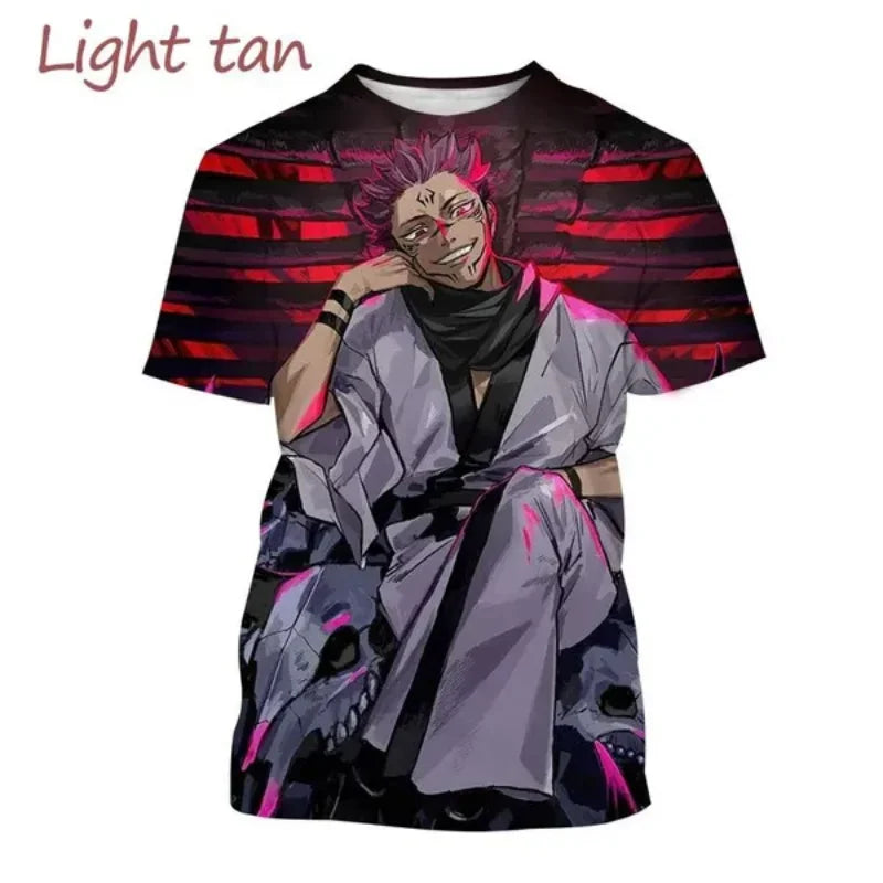 Jujutsu Kaiju Kaisen Gojo Satoru 3D Print T-shirt for Men and Itadoru Yuji, Graphic Fashion Clothes - Jujutsu Kaisen Merch - Free Shipping Buy Now
