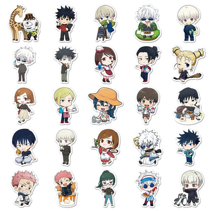 10/30/50pcs Cute Anime Jujutsu Kaisen Stickers Decals Laptop Diary Phone Fridge Scrapbook Decoration Kids Cartoon Sticker Toys