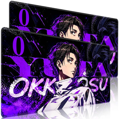 HD Anime Purple Mouse Pads Yuta Okkotsu Gaming Keyboard Rug Laptop Mousepad PC J-Jujutsu Kaisen Gamer Cabinet Extended Desk Mat