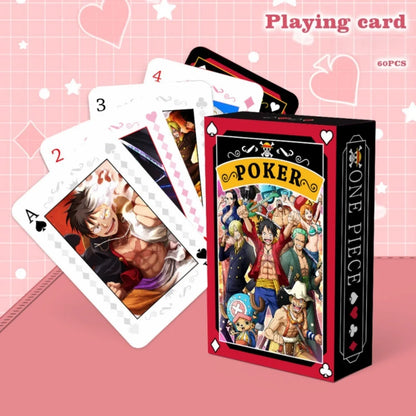 Anime Poker Toy Jujutsu Kaisen Board Game Cards ONE PIECE NARUTO HUNTER×HUNTER Cosplay Hardcover Table Game Fans Birthday Gift