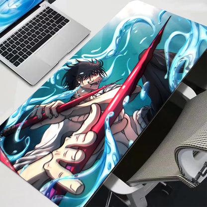 Toji Fushiguro Mouse Pad J-Jujutsu K-Kaisen Sky Blue Manga Style HD 90x40 Print Large Desk Mat Non-Slip Laptop PC Keyboard Pad