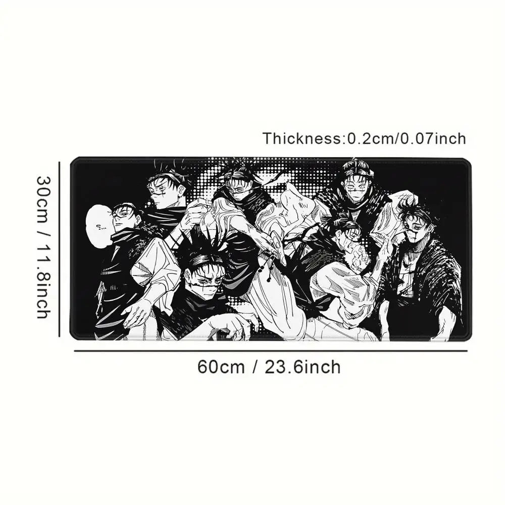 HD 60x30CM Black Anime Jujutsu Kaisen XXL Mouse Pad Gojo Satoru Mouse Pads Computer Gaming Peripheral PC Accessories Desk Mat