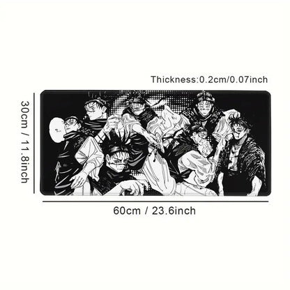 HD 60x30CM Black Anime Jujutsu Kaisen XXL Mouse Pad Gojo Satoru Mouse Pads Computer Gaming Peripheral PC Accessories Desk Mat