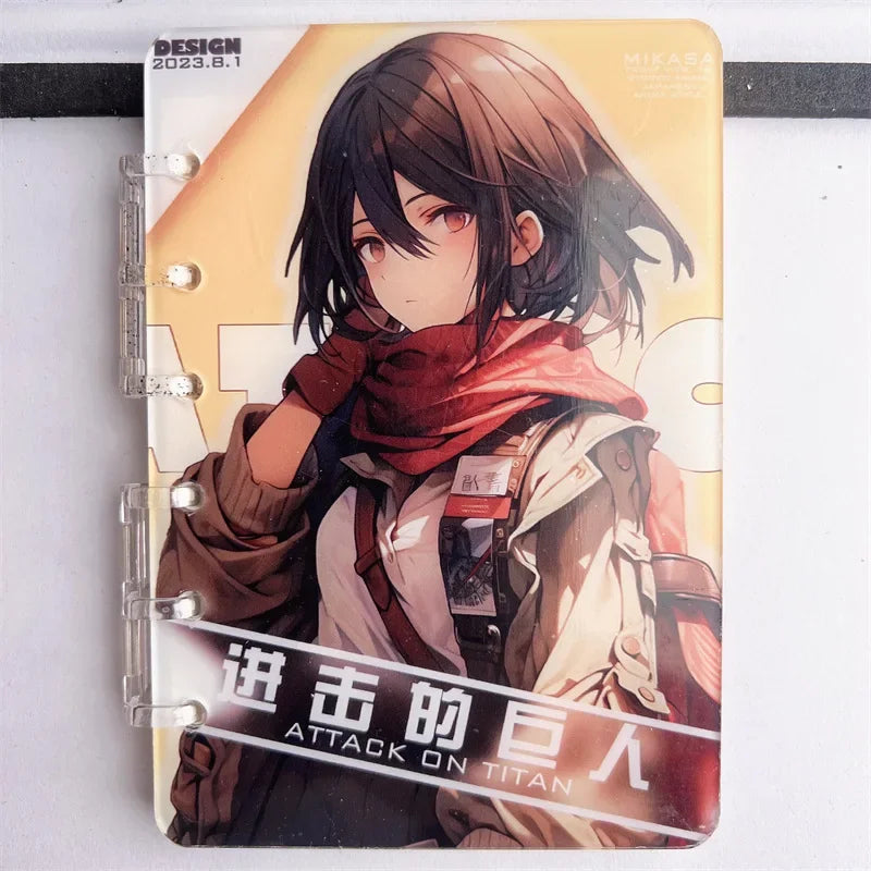 Popular Anime Cartoon Acrylic Book Bandai Notebook Exquisite Loose-leaf Book Jujutsu Kaisen Genshin Impact Attack on Titan A7 A5