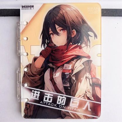 Popular Anime Cartoon Acrylic Book Bandai Notebook Exquisite Loose-leaf Book Jujutsu Kaisen Genshin Impact Attack on Titan A7 A5