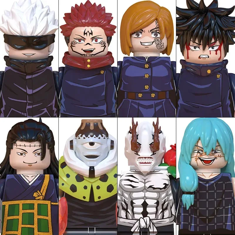 Jujutsu Kaisen Bleach Building Blocks Itadori Yuji Gojo Satoru Ryomen Sukuna Mini Action Figure Accessories Christmas Gifts