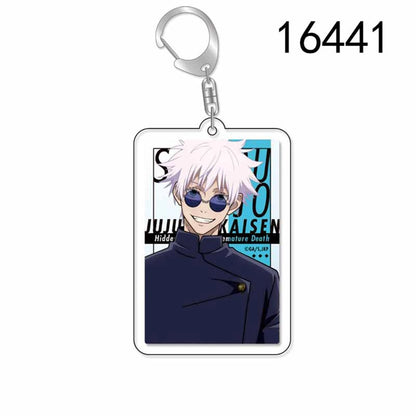 Porte-clés en acrylique Anime - Pendentif personnage de dessin animé Jujutsu Kaisen, adapté aux sacs et aux clés, cadeaux de cosplay, cadeau parfait pour les fans