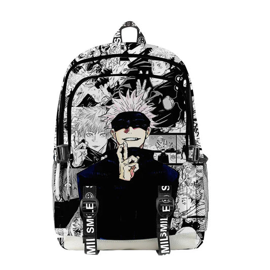 Sac à dos d'école Anime Satoru Gojo pour ordinateur portable, sac à dos pour garçons, filles, adolescents, sac d'école, sac de voyage, sac à bandoulière