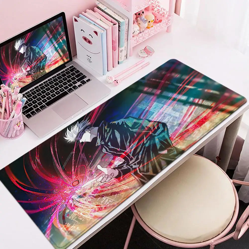 Jujutsu Kaisen Satoru Gojo Mouse Pad 90x40CM Non-slip Gaming Mousepad Gamer E-Sports Mouse Mat Mechanical Keyboard XXL Desk Mat