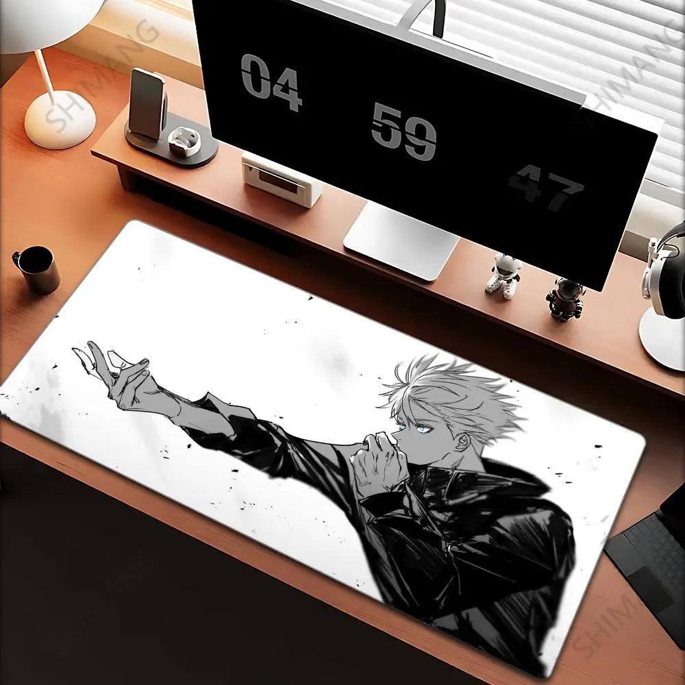 Anime Jujutsu Kaisen Mouse Pad Gojo Satoru Large Gaming Mousepad Gamer Company Keyboard Mouse Mats Computer Desk Mat Big Carpet