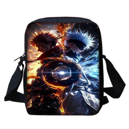 Ensemble de sacs à dos d'école Jujutsu Kaisen Satoru Gojo pour enfants, avec sac à bandoulière, sacs à crayons, sacs d'école pour garçons et filles, meilleur cadeau