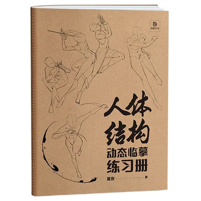 Anime Characters Tracing Sketch Hand Painted Tutorial Book Human Body Structure Dynamic Copy Practice Line Draft Practice Books